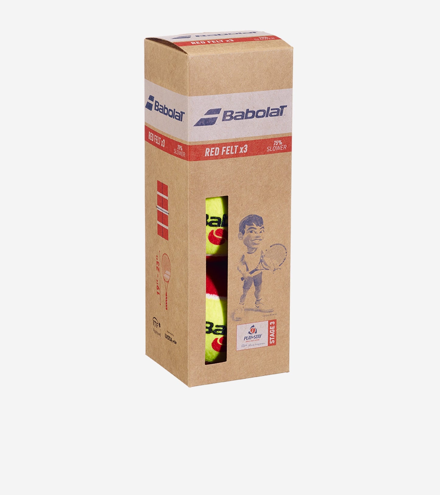 Тенісні м'ячі BABOLAT RED FELT X3 (Упаковка 3 м’ячі)