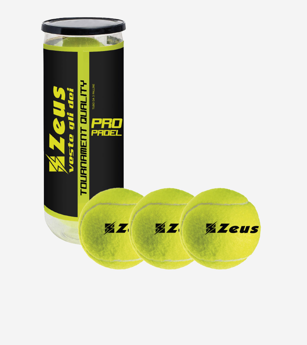 М’ячі для паделу Zeus PALLINE PRO PADEL 3PZ