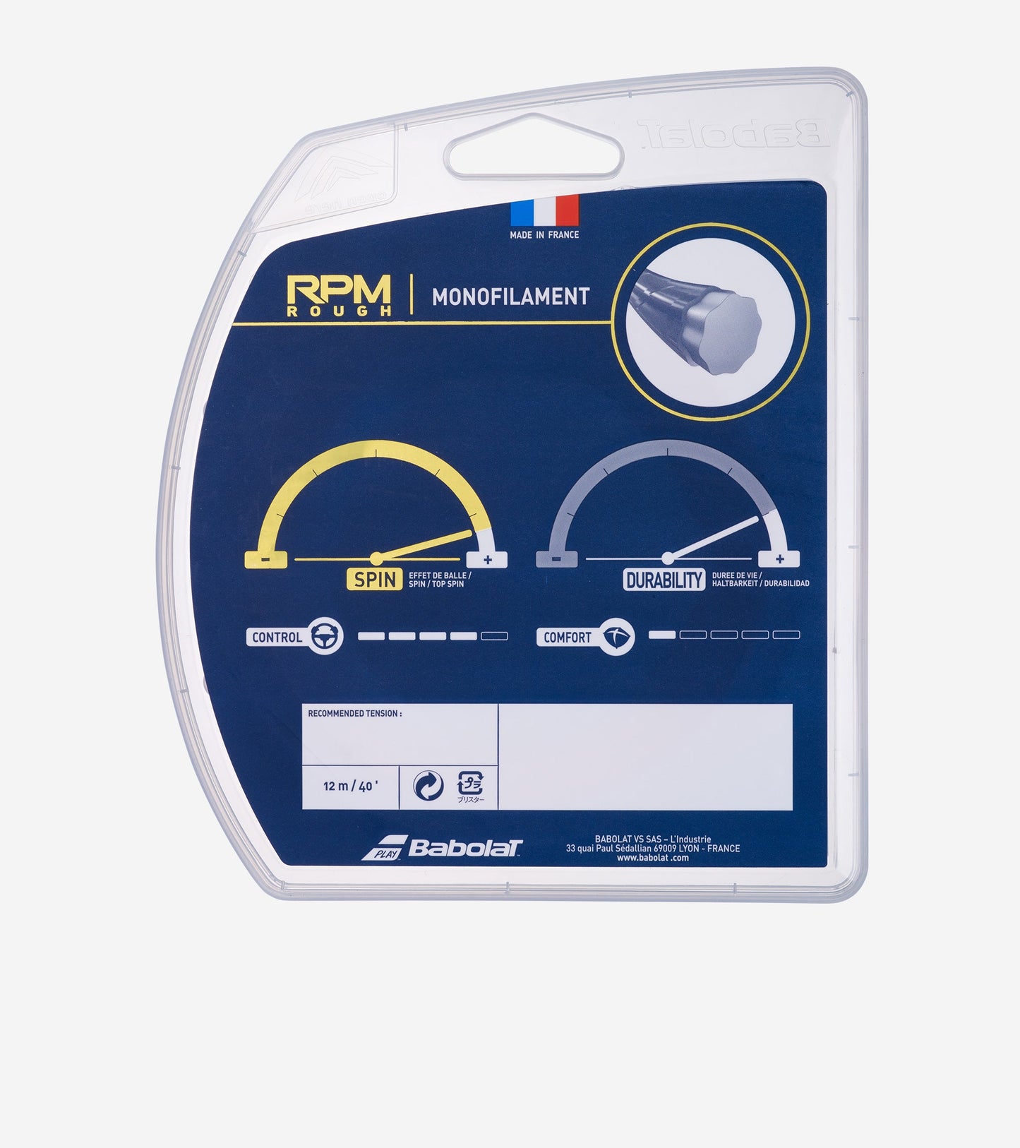 Струни для тенісної ракетки BABOLAT RPM ROUGH 12M комплект 12м