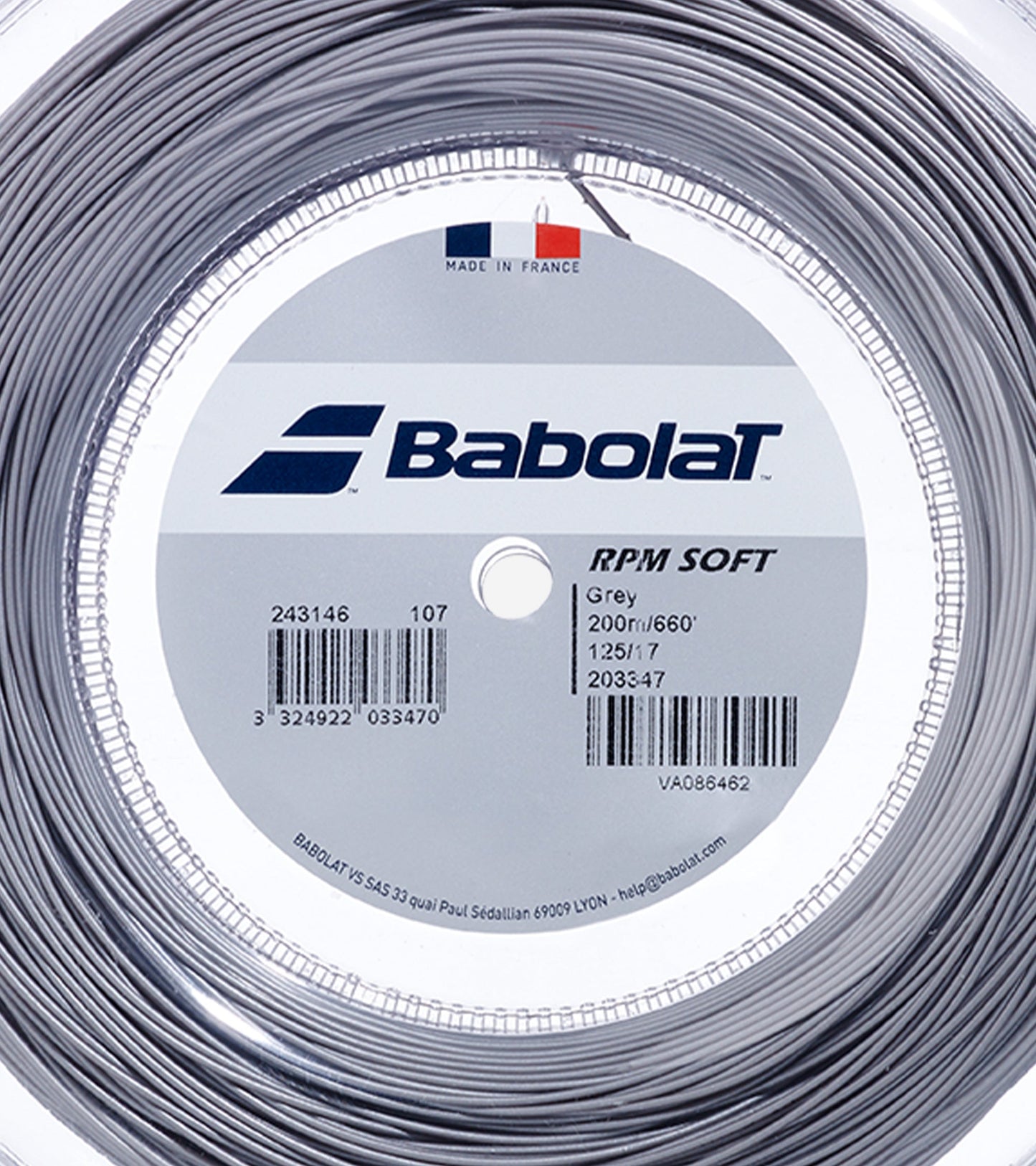 Струни для тенісної ракетки BABOLAT RPM SOFT 200M бабіна 200м