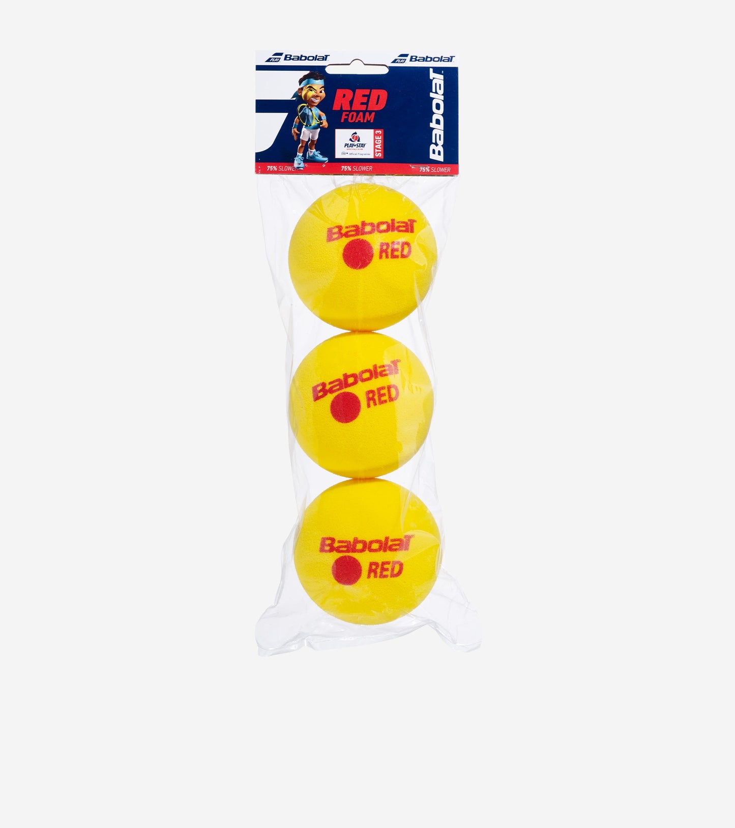 Тенісні м'ячі BABOLAT RED FOAM X3 (Упаковка 3 м’ячі)