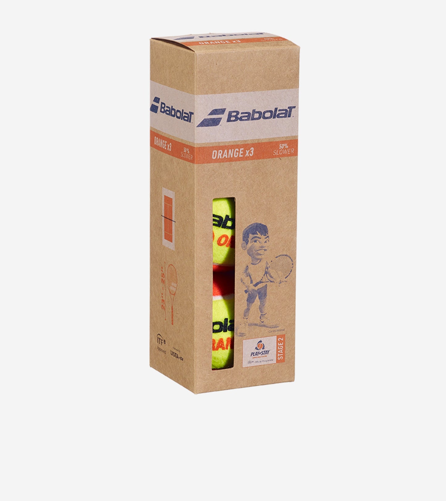 Ящик тенісних м’ячів BABOLAT ORANGE X3 (x24) (24 банки по 3 м’ячі)