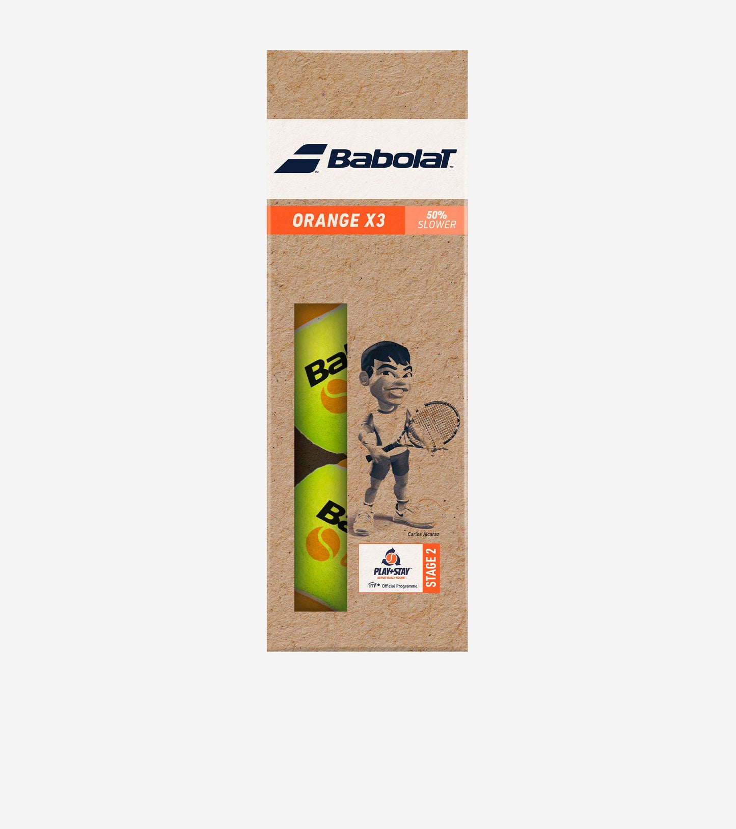Тенісні м'ячі BABOLAT ORANGE X3 (банка 3 м’ячі)
