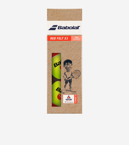 Тенісні м'ячі BABOLAT RED FELT X3 (Упаковка 3 м’ячі)