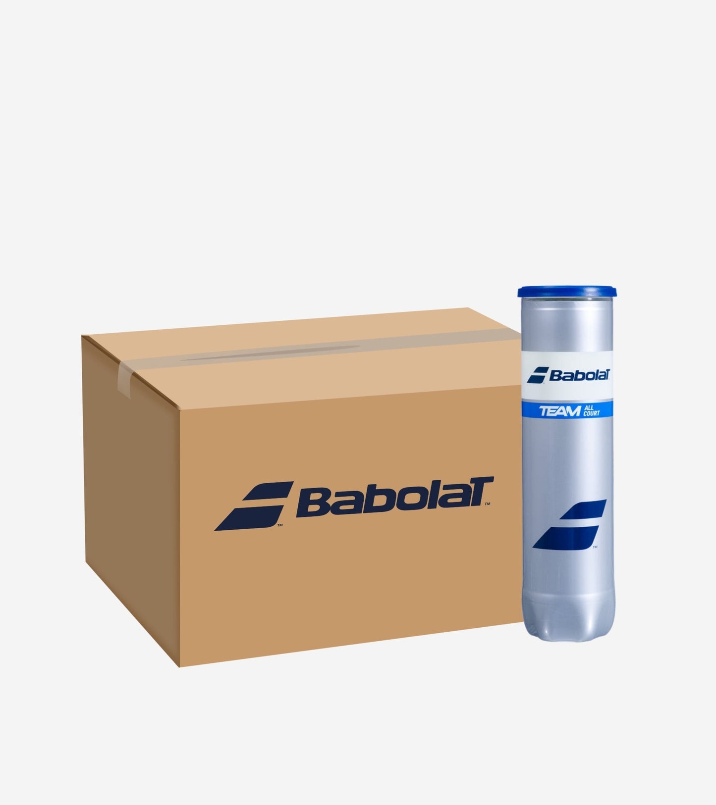 Ящик тенісних м’ячів BABOLAT TEAM ALL COURT X4 (18 банок по 4 м’ячі)