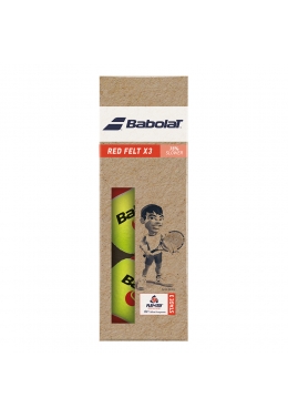 Тенісні м'ячі Babolat RED FELT X3 (Банка,3 штуки)