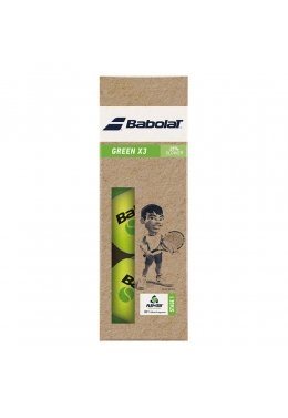 Тенісні м'ячі Babolat GREEN X3 (x24) (Банка,3 штуки)